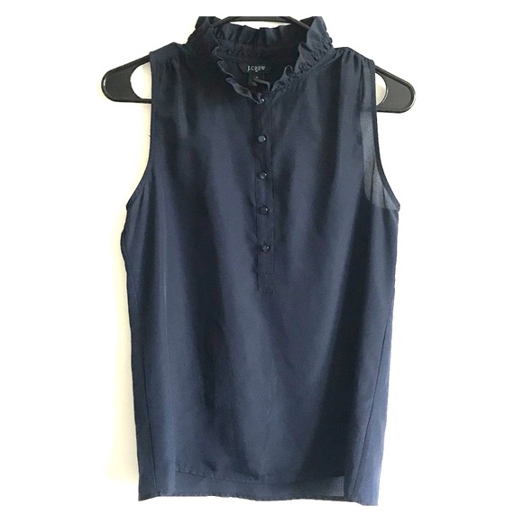 Navy Casual Ruffle Tank 3288 main image 1